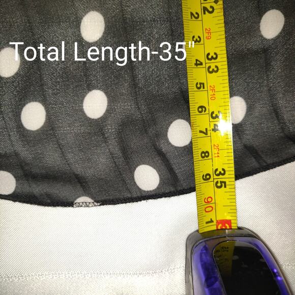 Charlotte Russe Polka Dot Skirt Sz S High Low Mini To Maxi Sheer Black NWT Lined - Picture 10 of 13